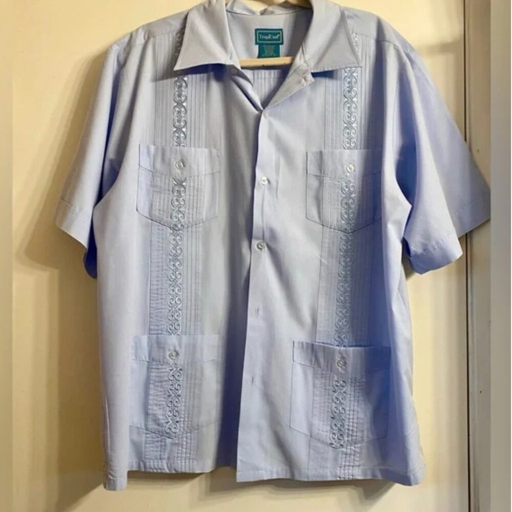 Tropicool Vintage Guayabera  Embroidered Shirt